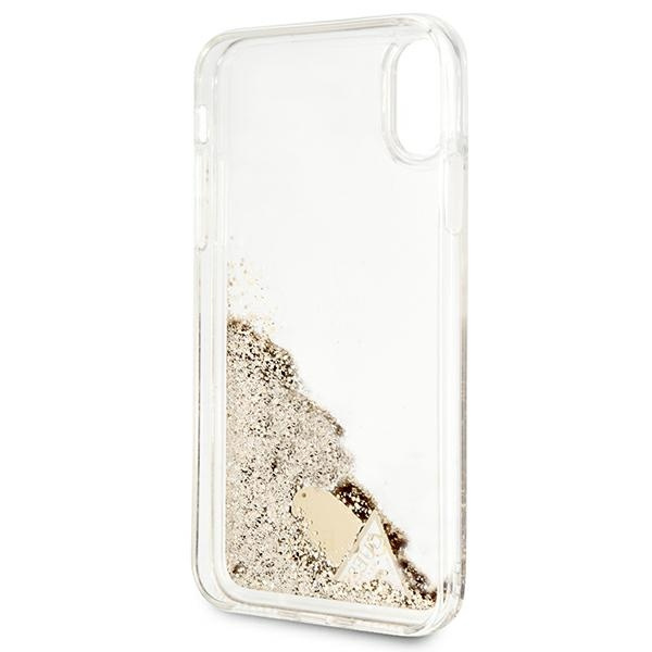 Case GUESS Apple iPhone X Xs Glitter Charms Gold Hardcase