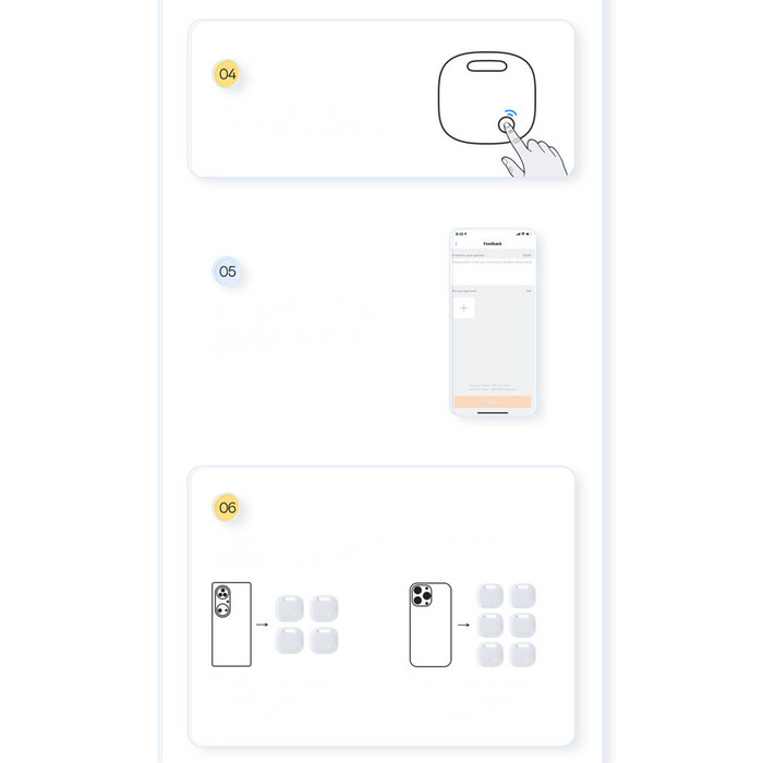 Localizador GPS inteligente Baseus T2 Pro para llaves de monedero de bebé blanco (FMTP000002)