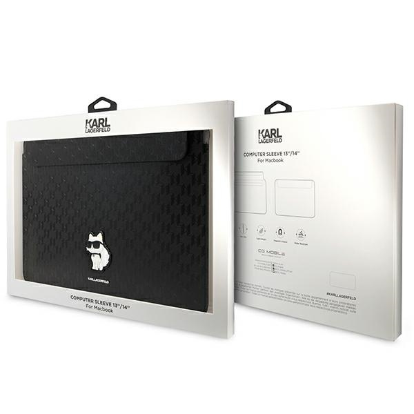 Karl Lagerfeld Hülse KLCS14SAKHPCK 14" schwarz/schwarz Saffiano Monogramm Choupette