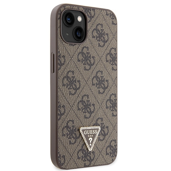 Guess GUHCP13MP4TDSCPW iPhone 13 6.1" braun/braun hartcase Crossbody 4G Metall Logo