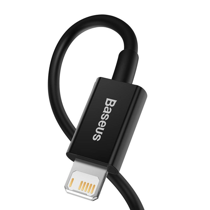Baseus Superior USB - Câble de données de charge rapide Lightning 2,4 A 1 m noir (CALYS-A01)