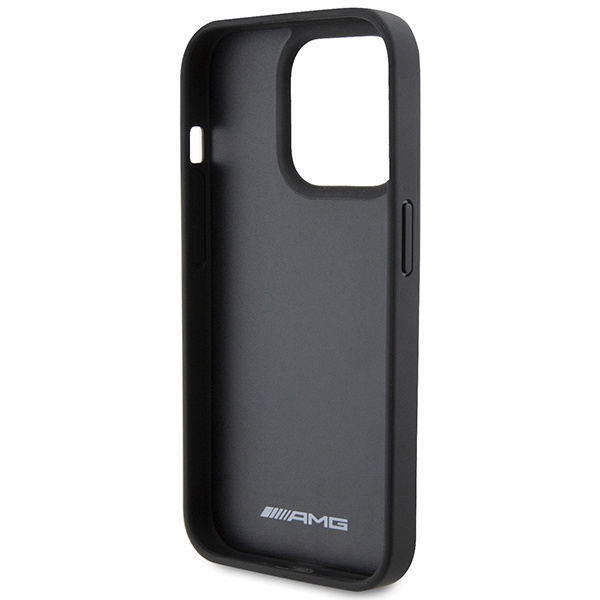 Etui AMG AMHCP15XGSEBK iPhone 15 Pro Max 6.7" czarny/black hardcase Leather Debossed Lines