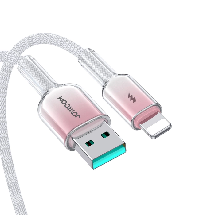 Joyroom S-A42 Crystal-Clear Series 3A USB-A - Lightning cable 1.2m - white