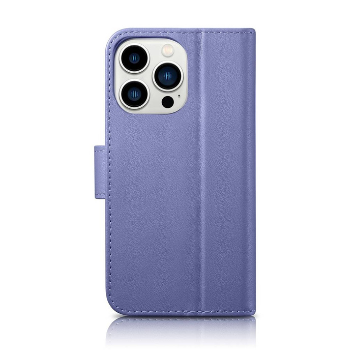 iCarer Wallet Case 2v1 iPhone 14 Pro Flip Leather Cover Anti-RFID Light Violet (WMI14220726-LP)