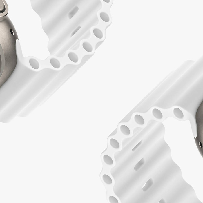 Cinturino per Watch Dux Ducis Cinturino 8 / 7 / 6 / 5 / 4 / 3 / 2 / SE (41 / 40 / 38mm) Cinturino in silicone bianco (versione OceanWave)