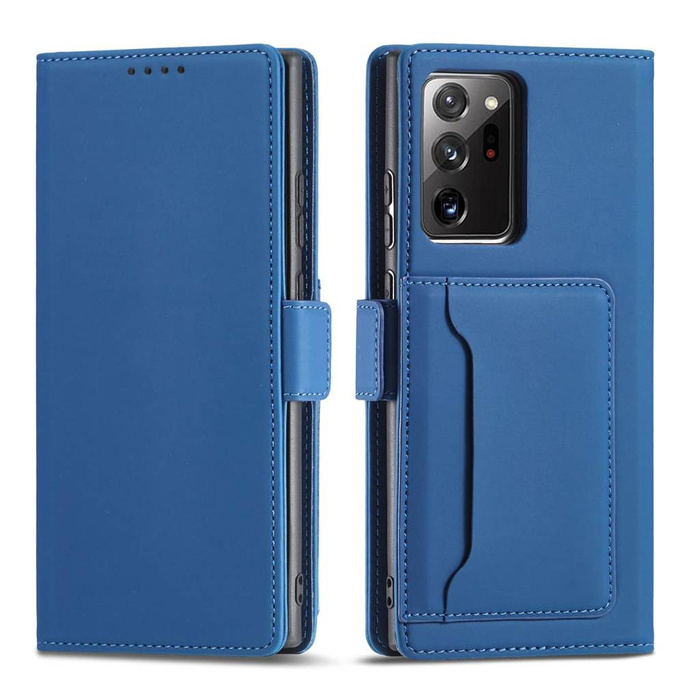 Custodia magnetica per carte Custodia per Samsung Galaxy S22 Ultra Cover Card Wallet Card Holder blu