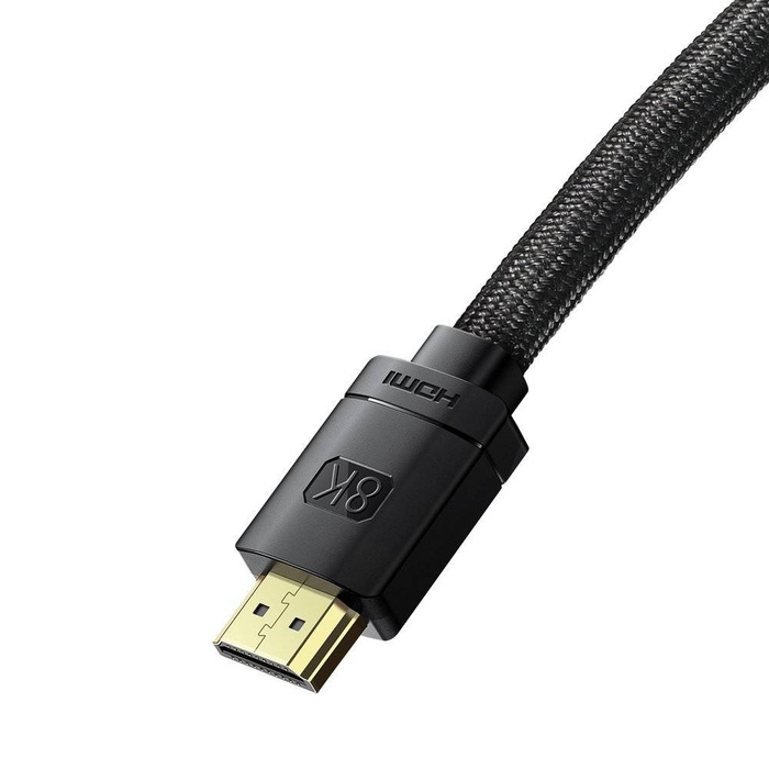 Baseus HDMI 2.1 cable 8K 60 Hz 48 Gbps / 4K 120 Hz / 2K 144 Hz 3D eARC QMS Dynamic HDR VRR ALLM 3 m black (CAKGQ-L01)