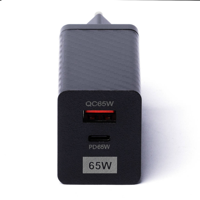 Wozinsky 65W GaN-Ladegerät mit USB-Anschlüssen, USB C unterstützt QC 3.0 PD schwarz (WWCG01)