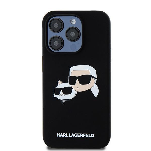 Etui Karl Lagerfeld KLHMP15LSKCHPPLK iPhone 15 Pro 6.1" czarny/black hardcase Silicone Karl & Choupette MagSafe