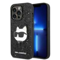 Karl Lagerfeld KLHCP14LG2CPK iPhone 14 Pro 6,1" black/black hardcase Glitter Choupette Patch