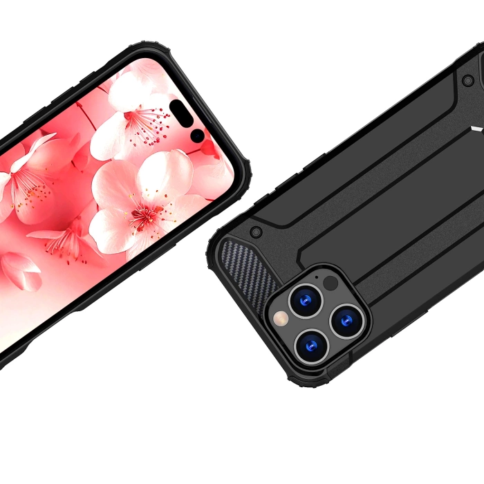 Hybrid Armor Panzerhülle für iPhone 16 Pro Max – Schwarz