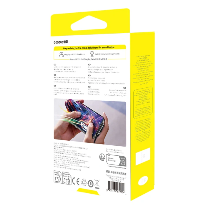 Kabel Baseus MVP 3 USB-C - USB-C 100W kątowy 1m - czarny