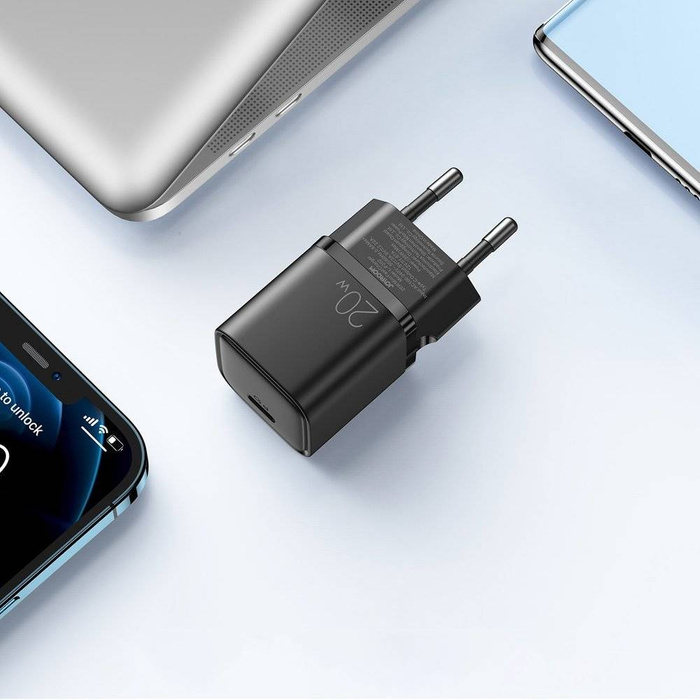 Rýchla Nabíjačka Joyroom USB Type C 20W Power Delivery Quick Charge 3.0 AFC čierna