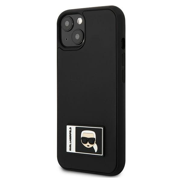 Hülle KARL LAGERFELD Apple iPhone 13 Ikonik Patch Schwarz Hartcase