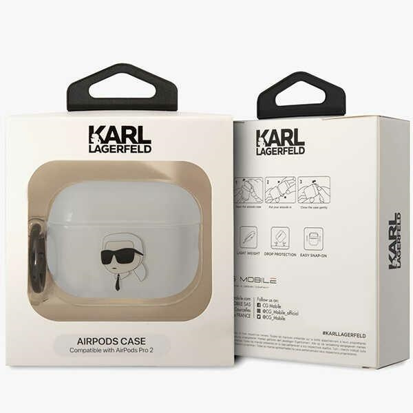 Hülle Karl Lagerfeld KLAP2HNIKTCT Airpods Pro 2 Hülle transparent Ikonik Karl Lagerfeld Case
