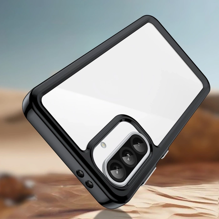 Outer Space Hülle für Samsung Galaxy A56 Cover mit Flexiblem Rahmen - Schwarz