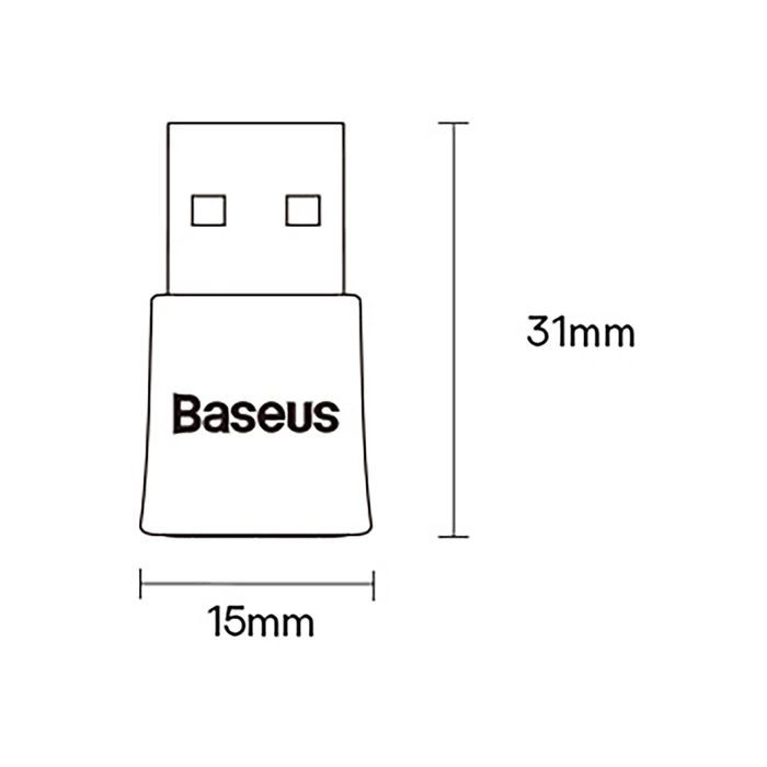 [B WARE] [B WARE] Baseus BA07 Bluetooth-USB-Adapter – Schwarz