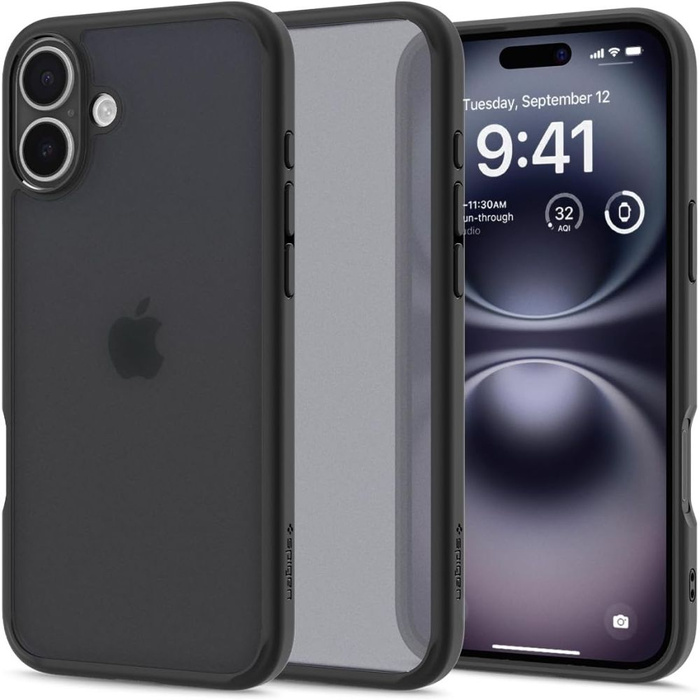 iPhone 16 Spigen Ultra Hybrid Frost Black Case
