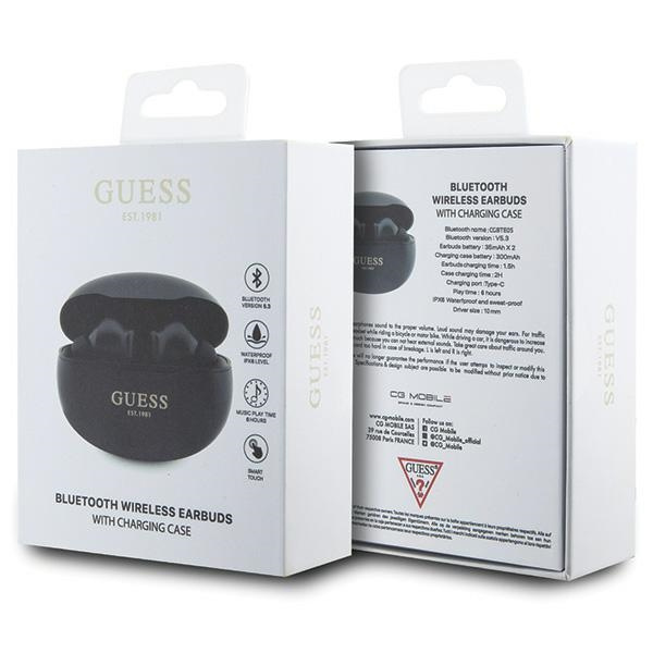 Guess headphones Bluetooth GUTWST50EK TWS + docking station black/black Classic EST