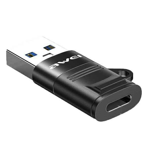 AWEI Adapter CL-13 USB-C/USB-A black/black