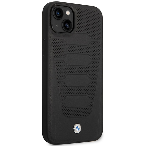 Funda BMW BMHCP14S22RPSK iPhone 14 6,1" negro/negro Asientos de cuero Patrón