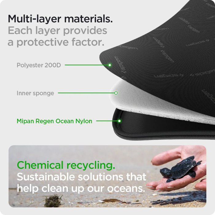 Puzdro Spigen KLASDAN KD100 PUZDRO NA NOTEBOOK 15-16 ČIERNE