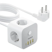 Baseus PowerCombo 7 in 1 Steckdosenleiste Würfel, 3 AC + 3 x USB-A + 1 x USB-C 20W 1,5 m - weiß