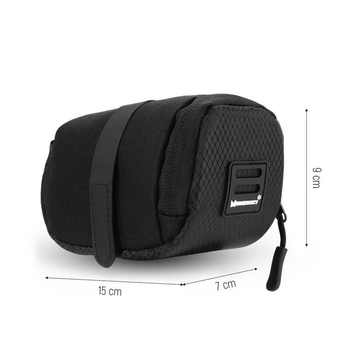Wozinsky Small Bike Saddle Bag 0.6l Black (WBB8BK black)