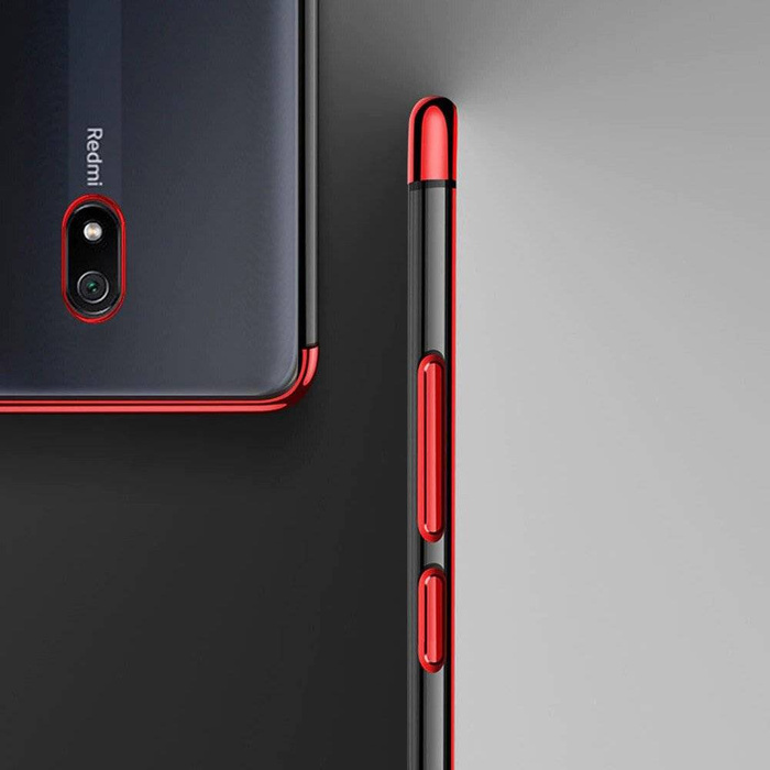 Čirá barva case gelový kryt pouzdro s kovovým rámečkem Xiaomi Redmi 8A černý