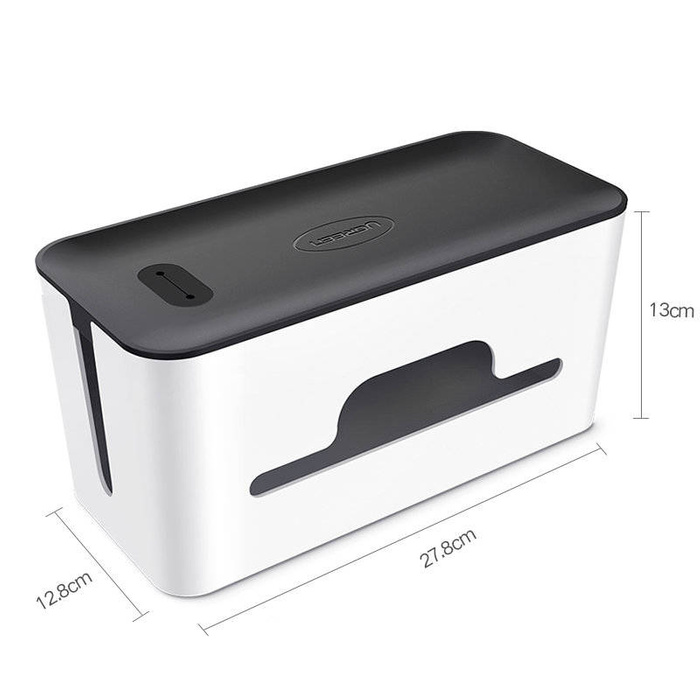Ugreen portacavi scatola organizer S 27,8x13x12,8cm bianco e nero (LP110)