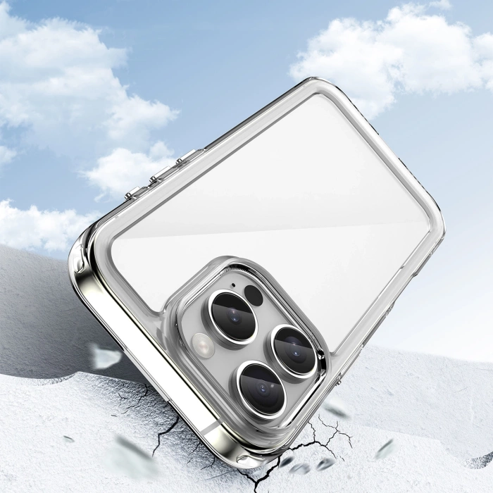 Outer Space Case mit Gelrahmen für iPhone 16 Pro – transparent