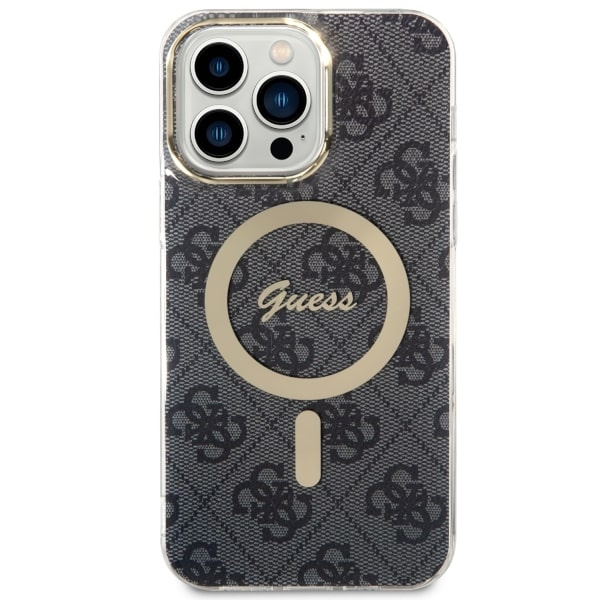 Case Guess GUHMP14XH4STK iPhone 14 Pro Max 6.7" black/black hardcase 4G MagSafe Case
