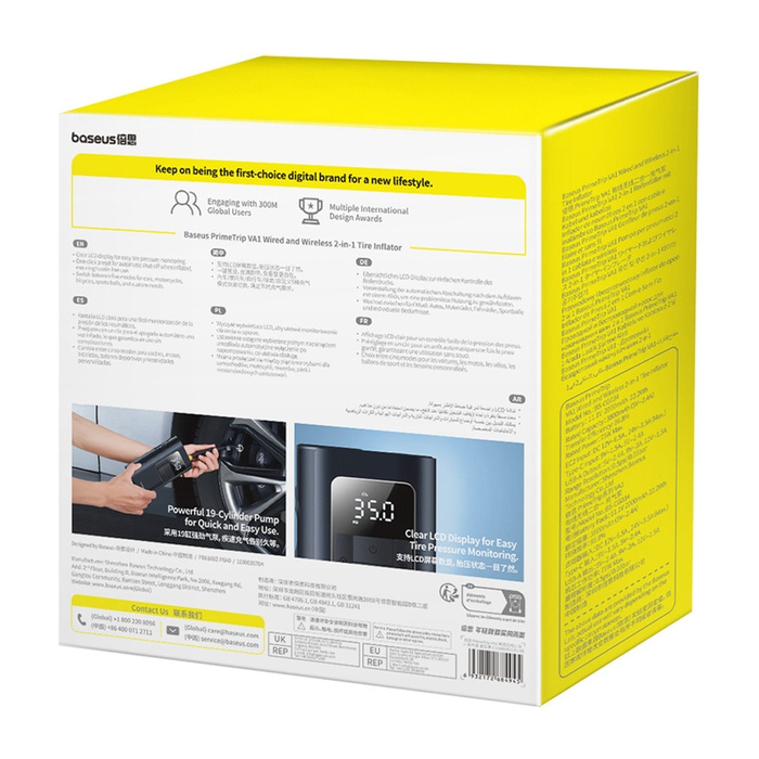 Pompka Baseus PrimeTrip VA1 2w1 z latarką czarna