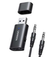 Trasmettitore Ugreen trasmettitore / ricevitore Adattatore audio wireless Bluetooth 5.0 Mini jack da 3,5 mm nero (CM523 60300)