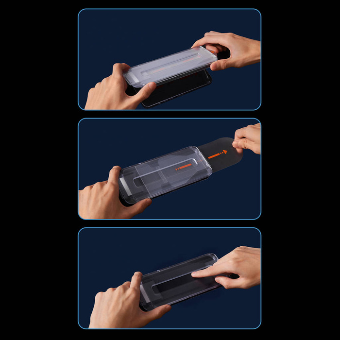 Baseus Privacy Vidrio Templado para iPhone 14 Pro Pantalla Completa 0.4mm Filtro de Privacidad Anti Spy + Kit de Montaje