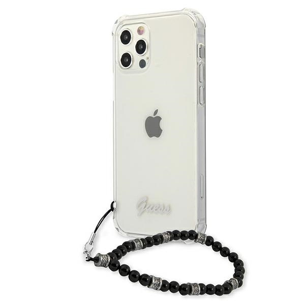 Cover GUESS Apple iPhone 12 12 Pro Black Pearl Clear Hardcase