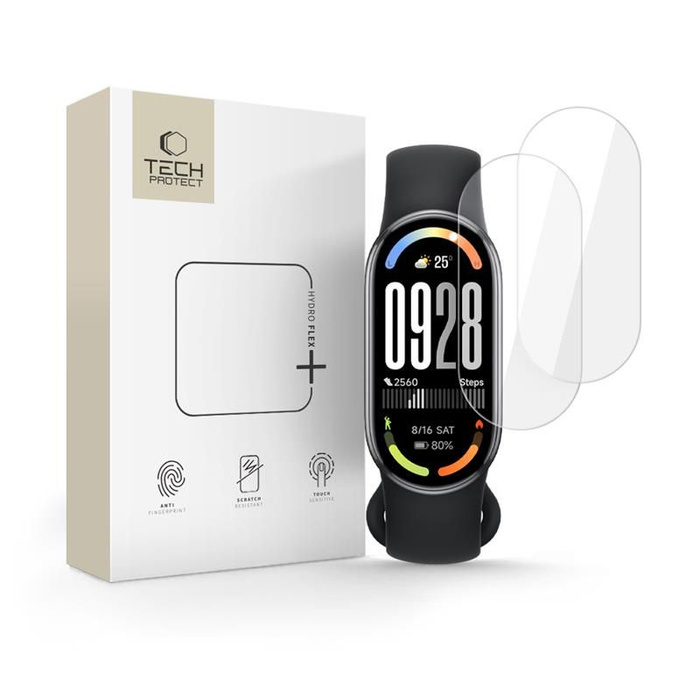 FOLIA HYDROŻELOWA TECH-PROTECT HYDRO FLEX+ 2-PACK XIAOMI SMART BAND 8 / 9 / 10 / NFC CLEAR