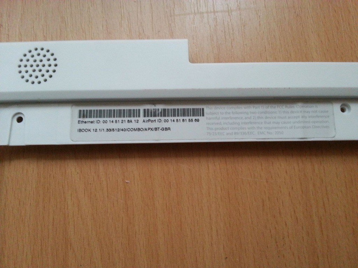 Touchpad Topcase APPLE Ibook G3 A1005 A fokozat A