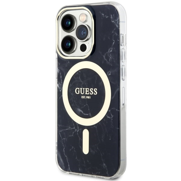 Cover Guess GUHMP14LPCUMAK iPhone 14 Pro 6.1" nero/nero durocase Marmo MagSafe Case