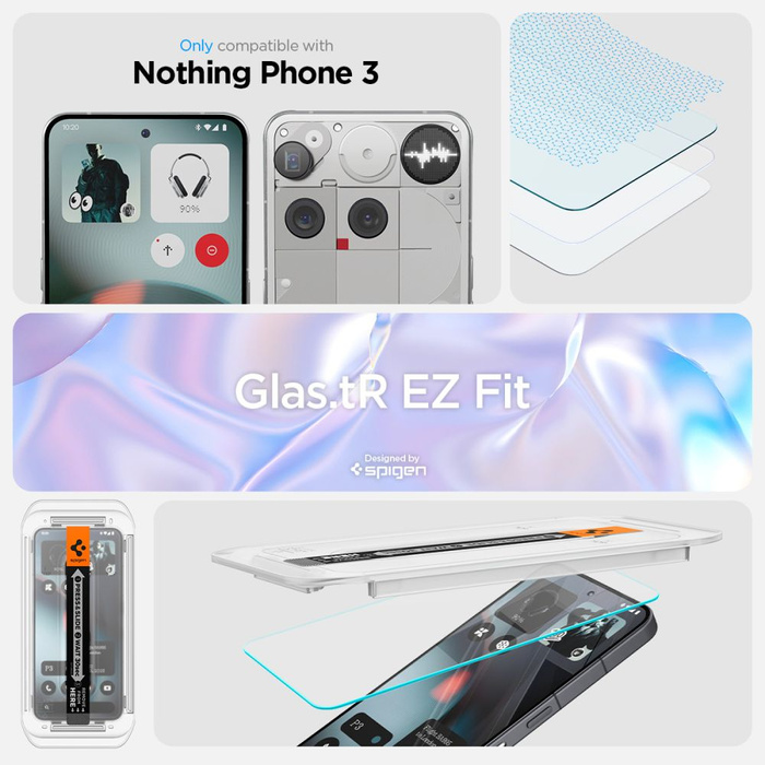 Verre trempé Spigen GLAS.TR "EZ FIT" 2-PACK NOTHING PHONE 3 CLEAR