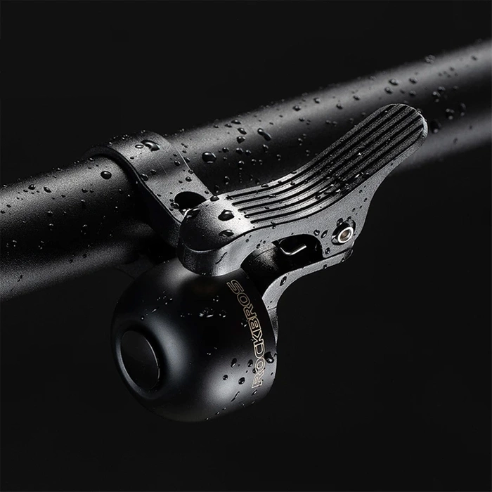 Campanello per bicicletta Rockbros 34210007001 per il lato sinistro del manubrio - nero
