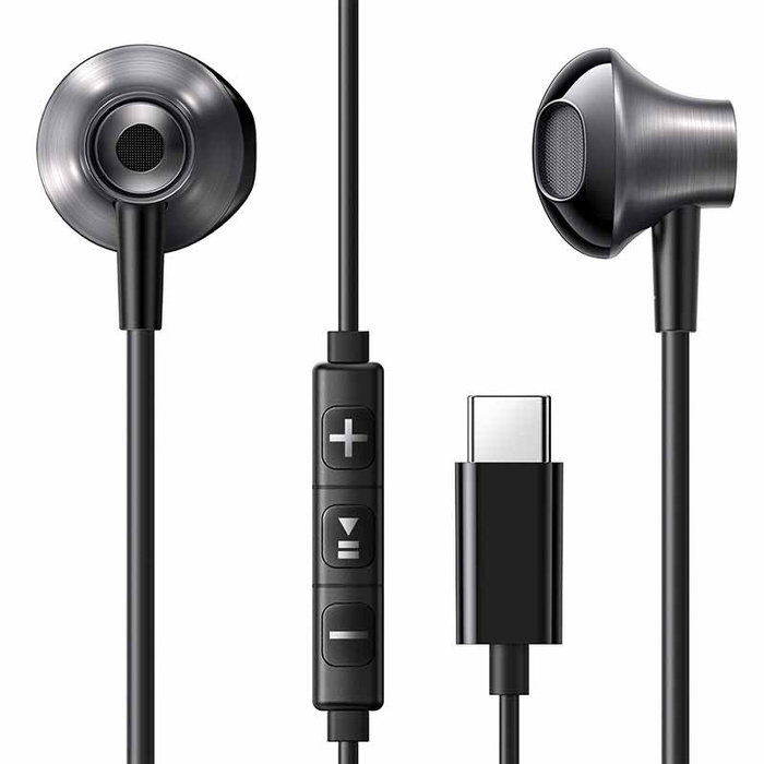 Wired headphones Ugreen USB-C EP106 (black)