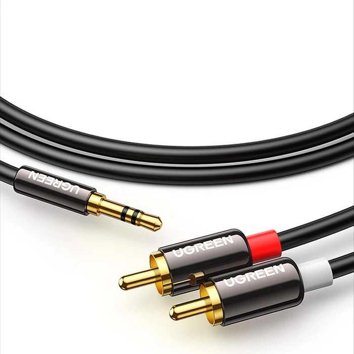 Cavo audio Ugreen cavo mini jack da 3,5 mm - 2RCA 2 m nero (AV116 10584)