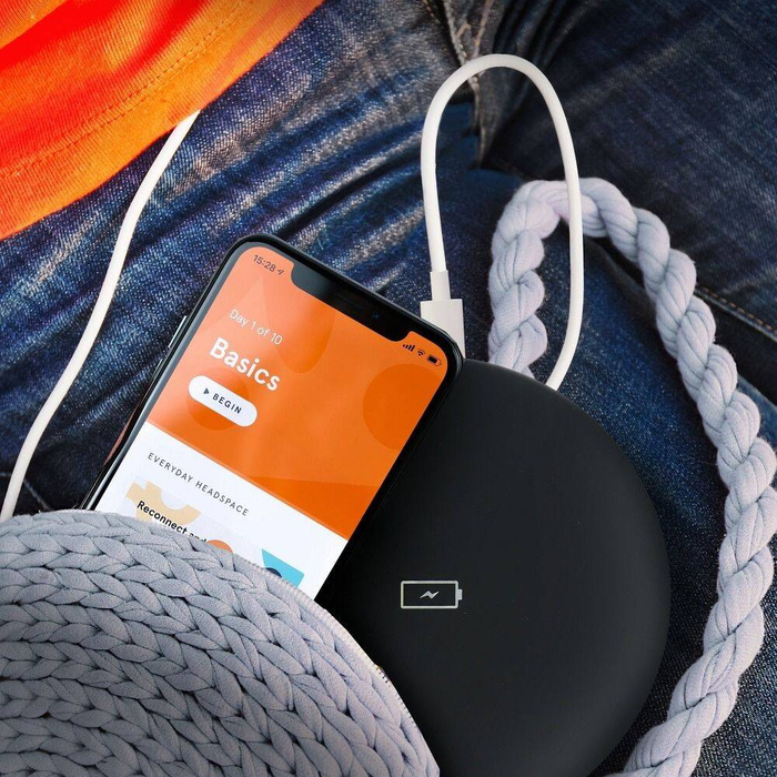 Ładowarka indukcyjna Forcell F-Energy Qi QC 15W + kabel USB C do USB A czarna