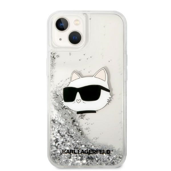 Karl Lagerfeld KLHCP14MLNCHCS iPhone 14 Plus 6,7" stříbrná/stříbrná tvrdácase Glitter Choupette Head