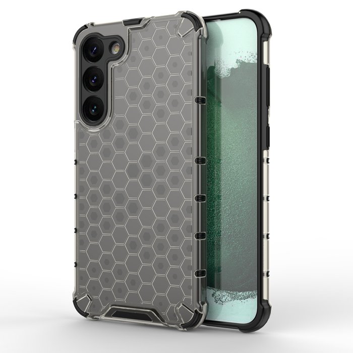 Obal Honeycomb obal pro Samsung Galaxy S23+ pancéřový hybridní kryt černý Case
