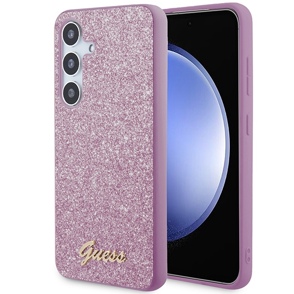 Etui Guess GUHCS24SHGGSHU Samsung Galaxy S24 S921 fioletowy/purple hardcase Glitter Script Case