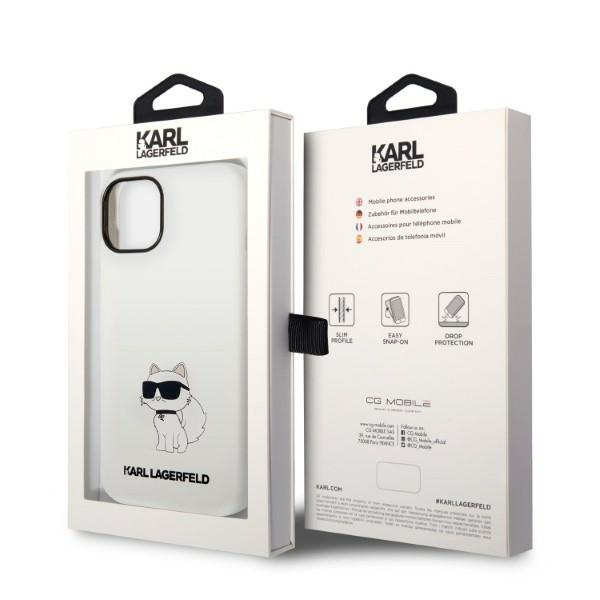 Telefontok Karl Lagerfeld iPhone 14 Plus 6.7" keménycase fehér/fehér szilikon Choupette