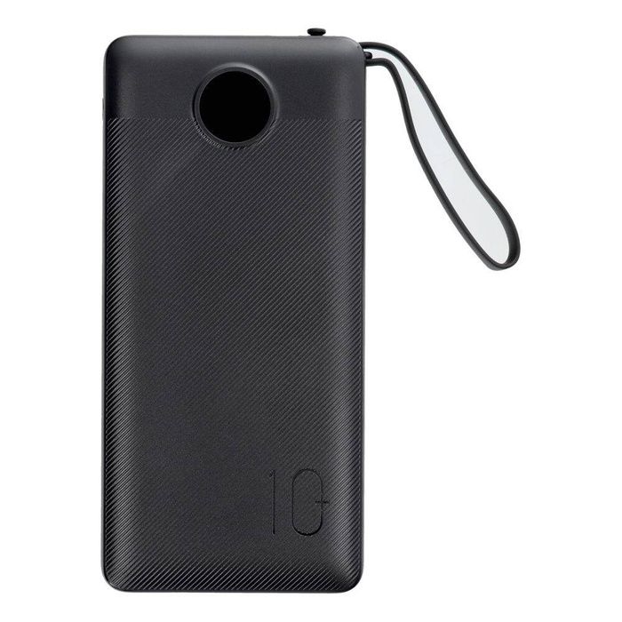 Powerbank Veger C10 (W1116) 10000 mAh z wbudowanymi kablami Micro USB / Typ C / Lightning czarny