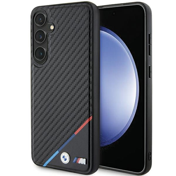 Hülle BMW BMHMS24S23PUDTK S24 S921 schwarz/schwarz hartcase Carbon Tricolor Line MagSafe Case